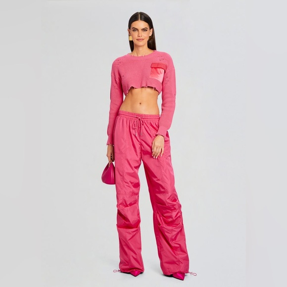 SER.O.YA ADELIA RUCHED CARGO Watermelon NWOT Medium